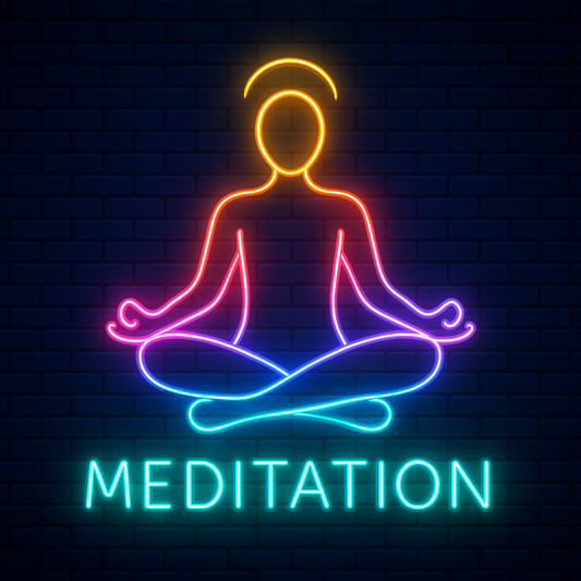 Custom Neon Light Sign Meditation Theme