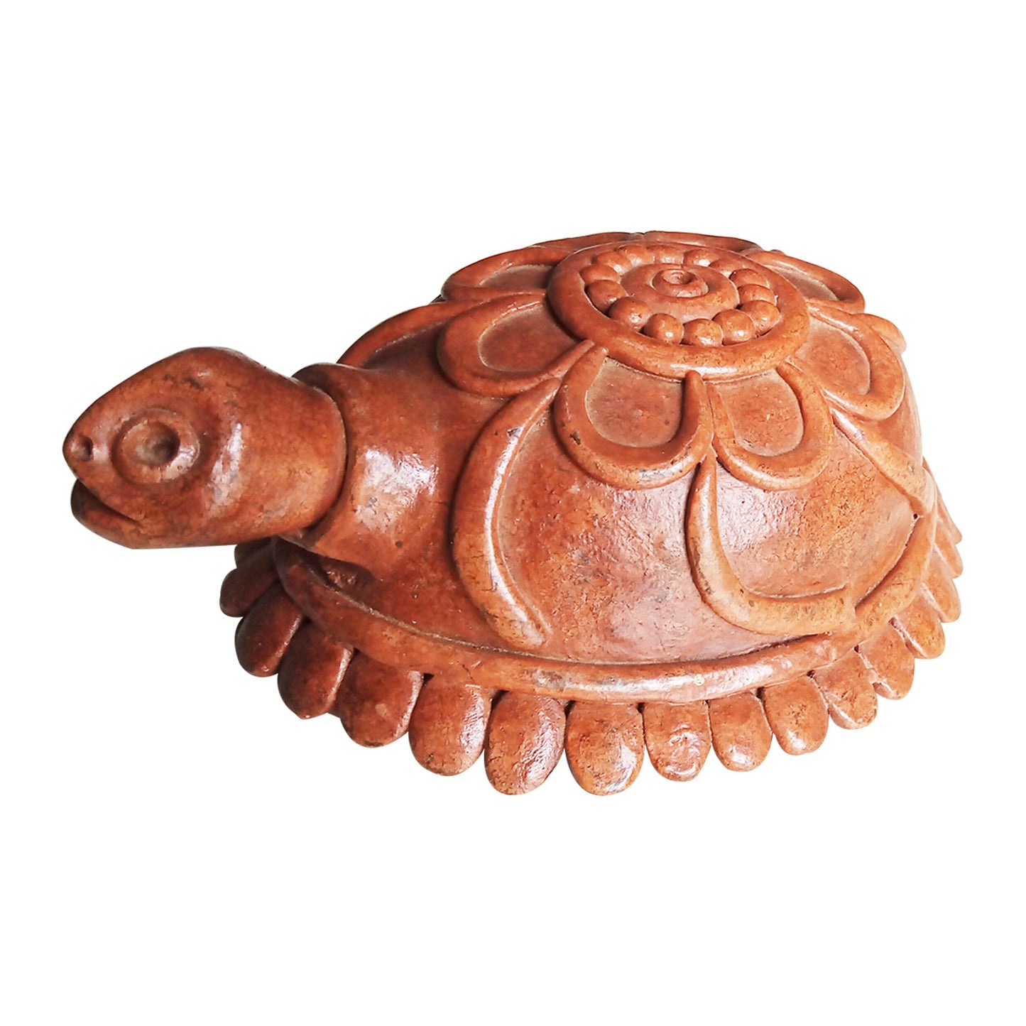 Right view of Eco-friendly terracotta tortoise idol for vastu shastra and spiritual home decor